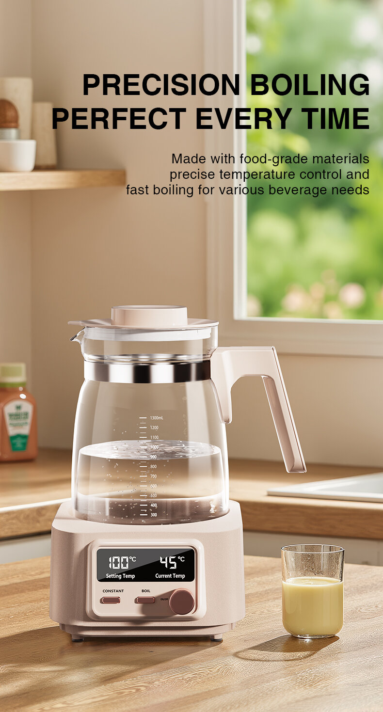 Warm-Beige Multi-Function Herbal Tea Kettle feature